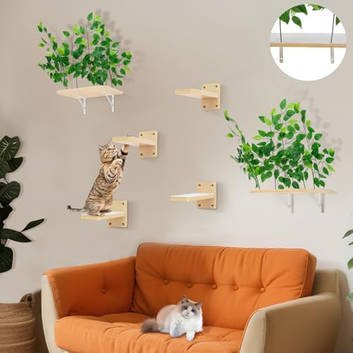 Gemscream 2 Pieces Cat Wall Shelves - Image 4