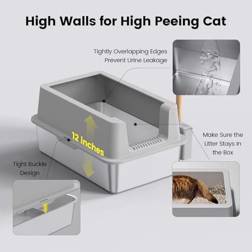 2 Pack Stainless Steel Cat Litter Box - Image 4