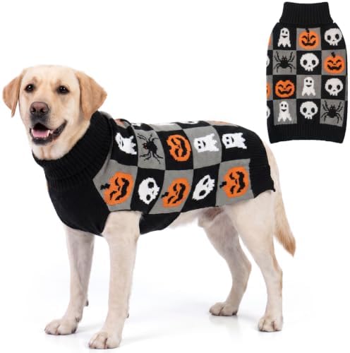 KYEESE Dog Halloween Sweaters for Large Dogs Soft Knit Pullover Outfit by KYEESE