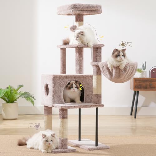 Heybly Cat Tree with Toy, 49.2 inch Cat Tower - Image 6