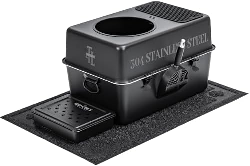 304 Stainless Steel Cat Litter Box, Fully Enclosed Leak-Proof & Rust-Proof by 304StainlessSteelLitterBox