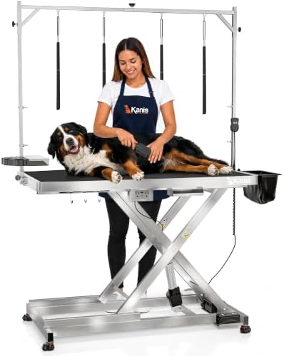 KANIS 49" Professional Electric Dog Grooming Table, 304 Steel, Heavy Duty by KANIS