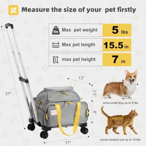 pidipiti 17x13x8 TSA Airline Approved Expandable pet Carrier - Image 2