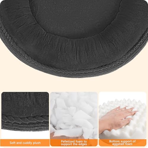 Dwanton Orthopedic Small Dount Dog Bed Cat Bed, Calming Egg-Crate Foam - Image 3