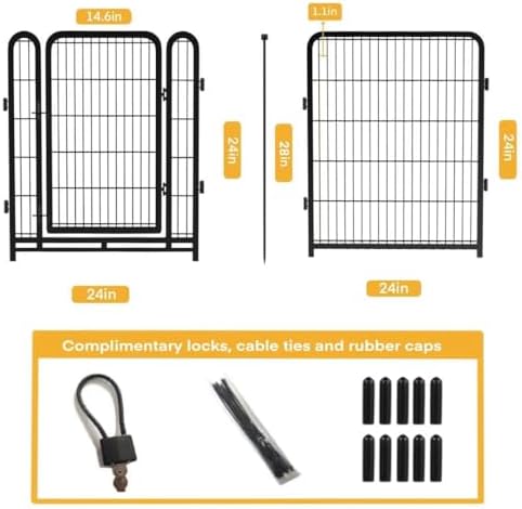 Getlay Dog Playpen 24 inch 8 Panels Dog Fence Outdoor - Image 5