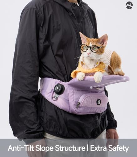 Foldable Waist Seat for Pet, Hands-Free Pet Carrier for Cats & Small Dogs - Image 5