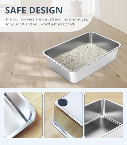 WENBOKMIN Stainless Steel Cat Litter Box - Image 4