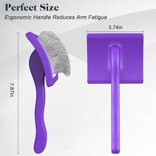 2PCS Slicker Brush for Dogs & Pet Comb, Professional Dog Grooming Brush - Image 6