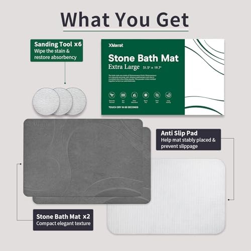 XMarrat Extra Large Stone Bath Mat - Image 6
