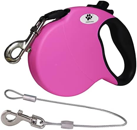 16ft Retractable Dog Leash for Medium Breed Dogs up to 44 lbs by CROWN+PAWS
