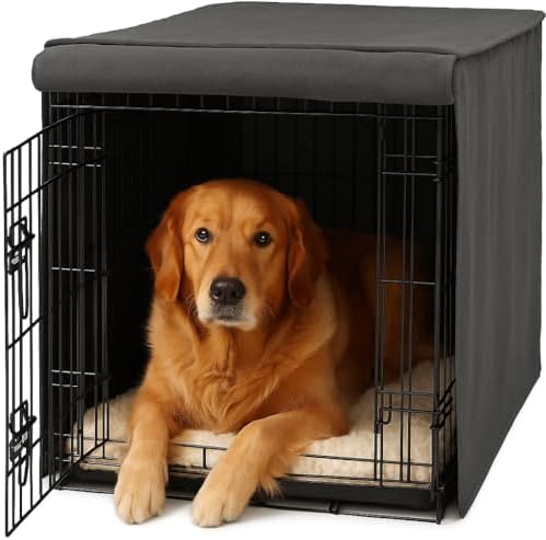 Friends Forever Metal Dog Crate Cover 42 inch- 42.8" L x 28.8" W x 30" H by FriendsForever