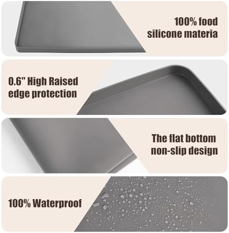 Silicone Cat Litter Mat 24x20 in Waterproof Litter Box Mat Leak-Proof Thick - Image 5