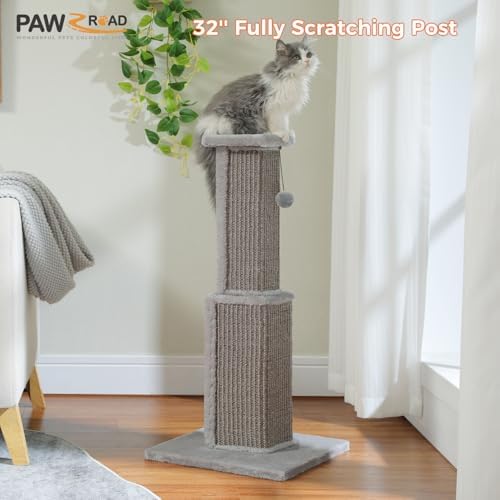 PAWZ Road Cat Scratching Post 32” Tall Square Cat Scratcher - Image 3