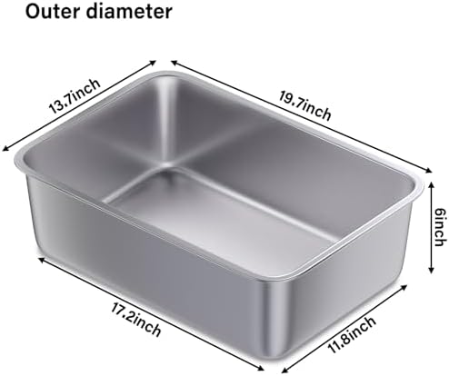 Stainless Steel Litter Box, Large Metal Litter Box - Image 2
