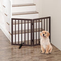 Dog Gates for Doorways, Freestanding Foldable Dog Gate Indoor, Pet Gates for by Algherohein