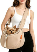 Pet Sling Carrier for Small Dogs & Cats up to 15 lbs, Puppy Carrier Purse by NALIYOUHU