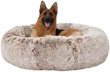 Bedfolks Calming Fluffy Donut Dog Bed by Bedfolks