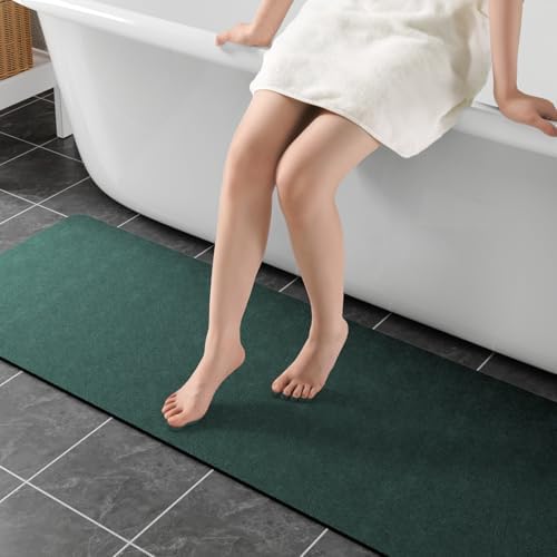 Long Bath Rugs 47x17-Diatomaceous Earth Stone Bath Mats by Earcu