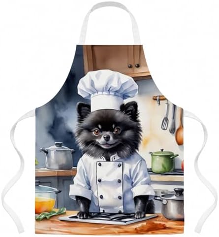 Caroline's Treasures Pomeranian The Chef Apron Cooking Kitchen Server Baking by CarolinesTreasures