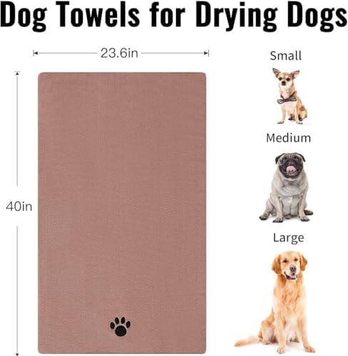 Puomue Microfiber Dog Towels for Drying Dogs, Super Absorbent and Soft Pet - Image 3