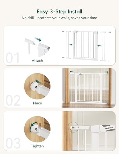 Babelio 29-43" Baby Gate for Stairs, PressGuard P7 Pet Gate - Image 5