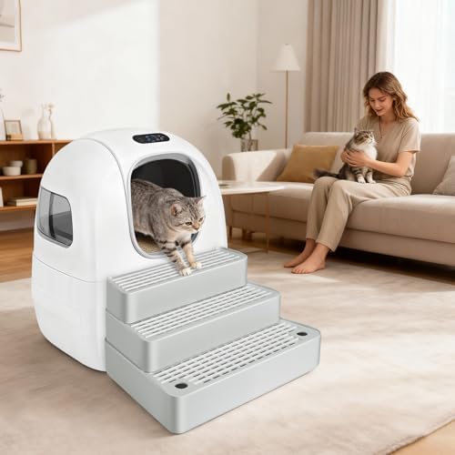 Extra Large 3 Steps Litter Box Ramp, Adjustable Cat Litter Box Step - Image 7