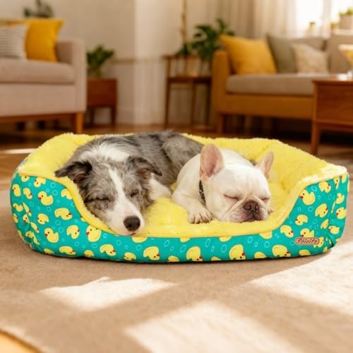 Rectangle Washable Dog Bed for Large, Medium & Small Dogs – Soft Calming Puppy - Image 2
