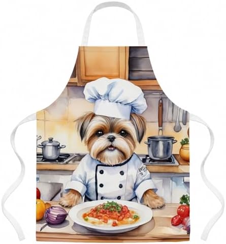 Caroline's Treasures Lhasa Apso The Chef Apron Cooking Kitchen Server Baking by CarolinesTreasures