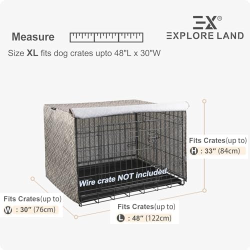 Explore Land Pattern Dog Crate Cover, 48 Inches - Image 2