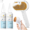 Pet Steam Brush for Dog & Cat Includes Waterless 2*Shampoo by VVWVVW