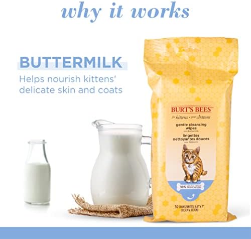 Burts Bees for Pets Kitten Grooming Wipes - Image 2