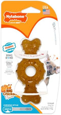 Nylabone Puppy Chew Teething Ring Bone Dog Toy, Chicken Flavor by Nylabone