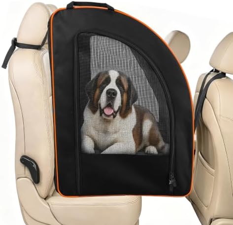 Dog Car Seat, Enclosed Carrier for Pets Travel Safety Dog Crate Soft-Sided by UNICITII