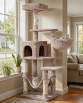 Hey-brother Cat Tree with Large Hammock, Cat Condo with Sisal-Covered by Hey-brother