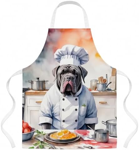 Caroline's Treasures Neapolitan Mastiff The Chef Apron Cooking Kitchen Server by CarolinesTreasures