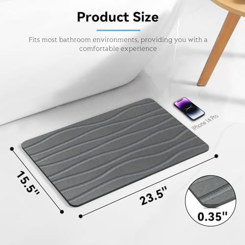 Bath Stone Mat, Fast-Absorbing, and Non-Slip Bathroom Mat, Inspired - Image 2