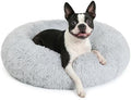 nononfish Small Dog Bed, Soft Calming Donut Plush Pet Bed by nononfish