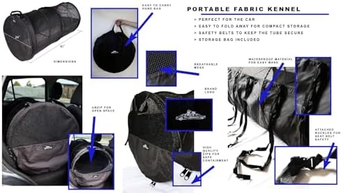 Pet Tube Soft Car Crate Large Kennel The Safe Dog and Cat Travel Mobile Home - Image 3