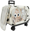 Pet Carrier on Wheels, Soft Sided Rolling Pet Carrier by HuidTews