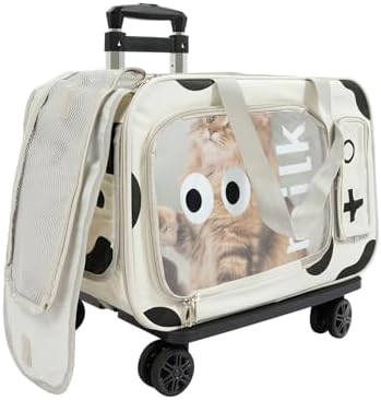 Pet Carrier on Wheels, Soft Sided Rolling Pet Carrier by HuidTews