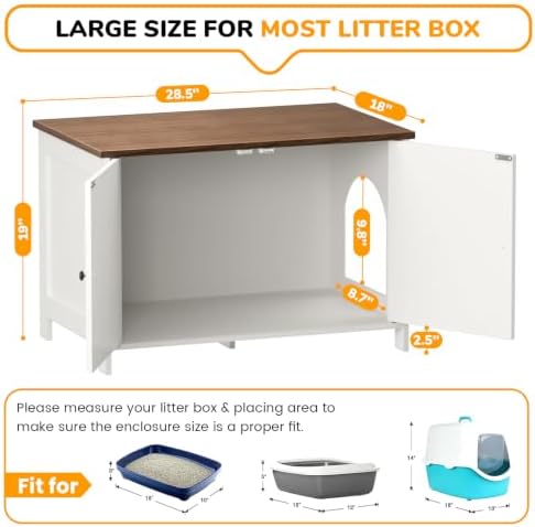 Cat Litter Box Enclosure Furniture Dog Proof - Image 2