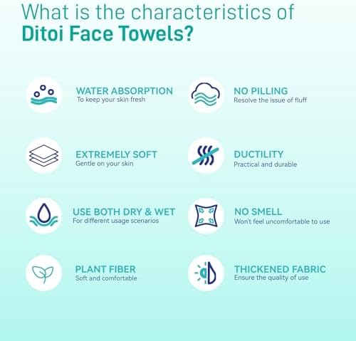 Ditoi Face Towels XXL, Ultra‑Soft Disposable Facial Towels - Image 6
