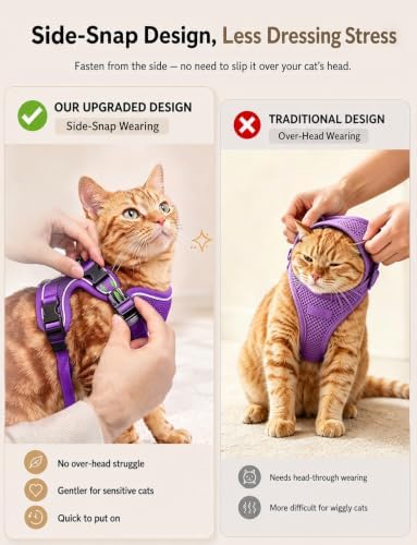 Cat Harness and Leash Set, Escape Proof Kitten Harness - Image 5