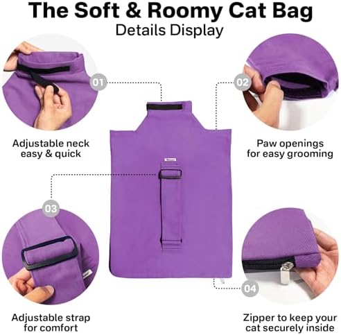 Cat Carrier Pouch for Medium Cats 10–20 lbs, Soft Cat Carrier - Image 6