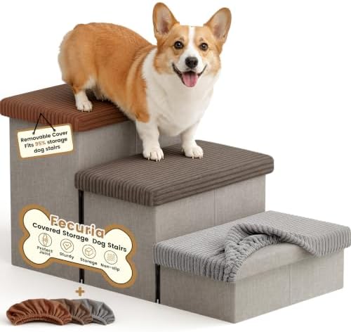 3-Step Wide Dog Stairs 18" H by Fecuria