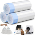 45 Packs Replaced Trash Bags-3 Rolls, Ellenpent Cat Litter Box Waste Bags by Ellenpent