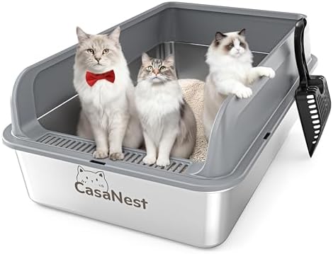 Stainless Steel Litter Box by CasaNest
