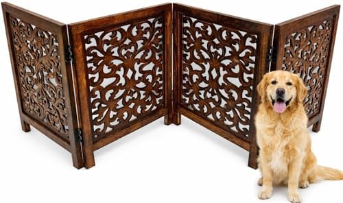 Freestanding Wood Pet Gate by TheWoodenTown