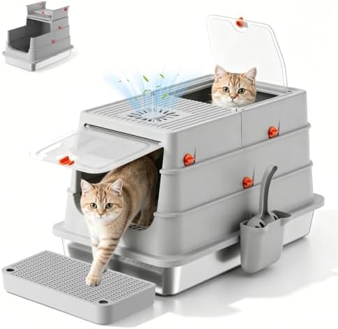 Stainless Steel Litter Box by Uupin