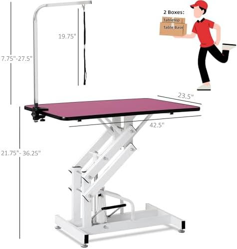 Hydraulic Dog Pet Grooming Table, 42 Inch Heavy Duty Professional Pet Grooming - Image 2